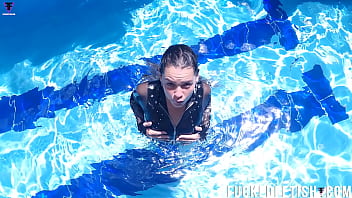 Sultry Mermaid Jessica Bunny Dives Deep In The Pool
