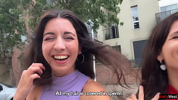 Naughty Neighbors Beg For Public Facials On Their Pretty Faces For A Filthy Cumwalk