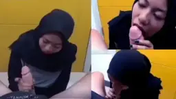 Hijab Tkw Ngentot Sepong Kontol Gede