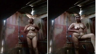 Sultry South Indian Housewife Strips For A Steamy Shower Video To Surprise Her Husband