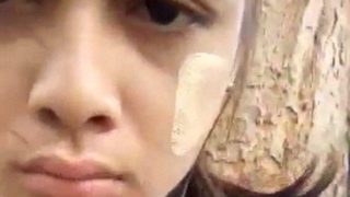 Wild Assamese Girlfriend’s Bushy Pussy Gets Pounded In The Open