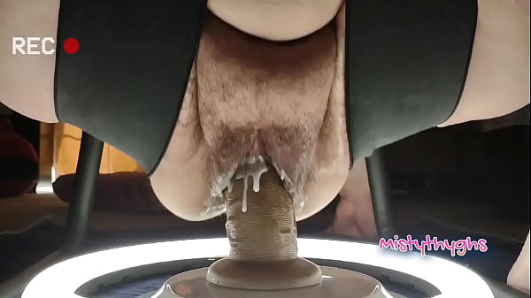 Voluptuous Bbw Mistythyghs Creamy Pussy Massage Compilation On Sex Chair