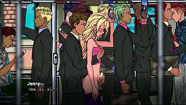 A Mysterious Man On The Train Shows Her How To Come Quietly In A Crowded Car.