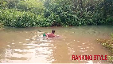 Wild Wet River Fuck With A Massive Throbbing Beast