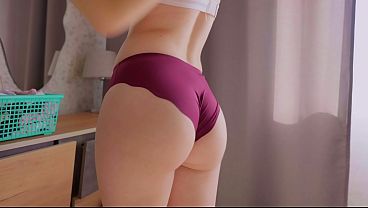 Stepmom’s Lace Panties Tease: Watch Her Perfect Ass Slip In