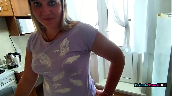 Plump Russian Amateurs Ravish Each Other On The Kitchen Counter