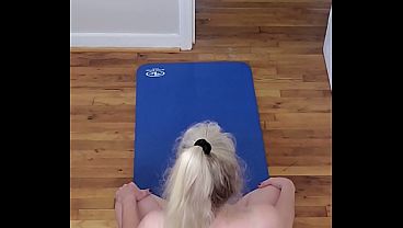 Stroke Your Cock To A Sexy Milf’s Naked Yoga Session