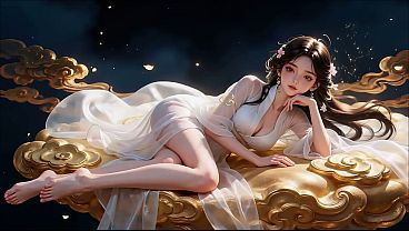 Ancient Silk Veils Her Curves, A Trio Of Pleasures Where Mouths And Hands Conspire—surrender To The Forbidden Feast.
