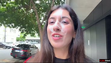 Stroll Soaked In Seed: Drench My Face In Public!