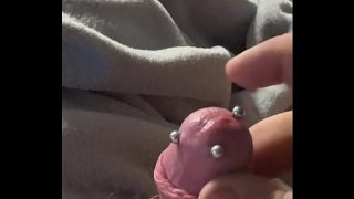 Solo Dom Unleashes Massive Load After Intense Piercing Punishment