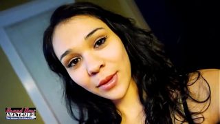 Slender Brunette Sabrina Devours A Throbbing Cock And Gulps Down Every Last Drop