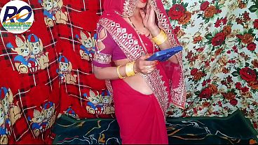 Passionate Desi Stepmother In Red Saree Taken Roughly From Behind With Hindi Moans