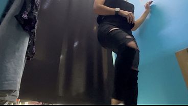 Dressing Room, A Hot Russian Girl With Huge Tits And Hard Nipples Slowly Strips And Changes.