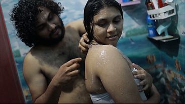Indian Stepsister Steamy Bath Passion