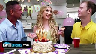 Natural Tits, Tiny Body, Daisy Lavoy Tempts And Fucks Her Stepdaddy Raw