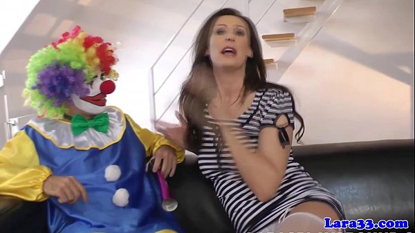 British Stockings Milf Taking A Clown Cock Deep Inside