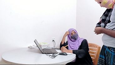 Hijabi Bank Manager Gets Pounded Hard By A Rough Desi Village Farmer In Wild Countryside Sex