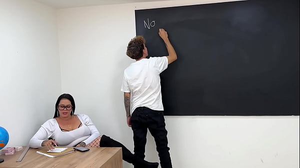 Spoiled Brat Fucks His Hot Teacher Raw And Fills Her Up Right In The Classroom, No Rules, Just Pleasure.