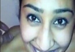 Delhi Girl Drops To Her Knees And Takes Her Boyfriend’s Cock Deep In Her Throat Right In The Bathroom