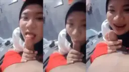 Hijab Binal, Mulut Mampat Puasin Kontol Pacar Baru