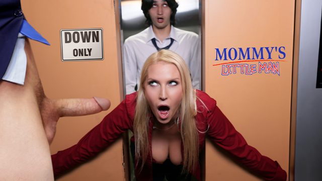 Mylf – Trapped And Filled By Two Cocks In The Elevator