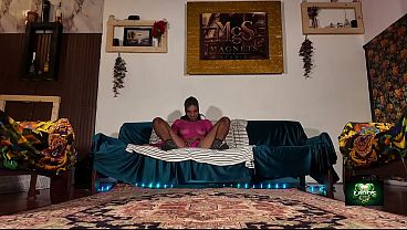 A Gambian Teen Gets A Pink Vibrator Wedged Deep Inside Her Pussy
