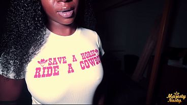 Riding That Ebony Cowgirl Hard And Deep