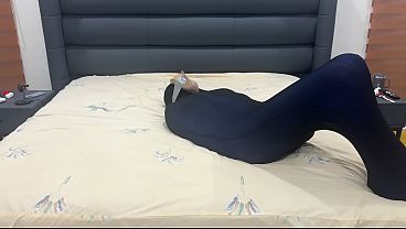 Shoe-sniffing Submissive Trapped In A Pantyhose Cage And Degraded With Dirty Talk