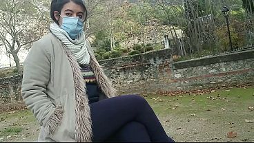 Risky Mouth Fun In The Public Park