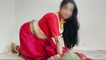 Hot Indian Bhabhi In Red Sari, Big Boobs, Chut Chudai With Desi Hindi Audio