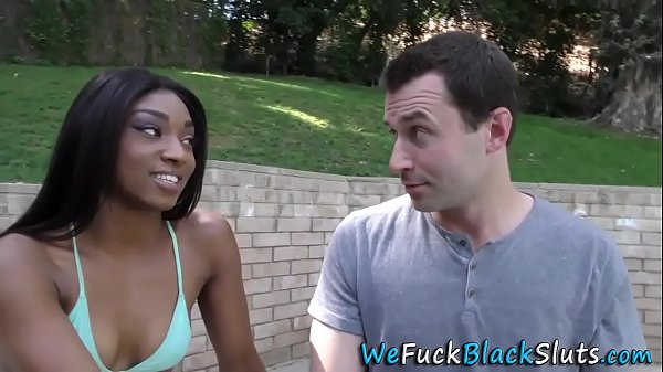 Ebony Teen Deep-throats Hard Cock