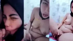 Jilbab Hitam Basah Kena Jari Sendiri, Suami Di Samping Tapi Tetap Nafsu