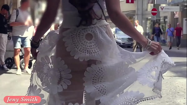 Funk City – Jeny Smith Struts Through The Streets In A See-through Dress, Bare And Begging For Attention