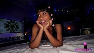 Sexy Pink Lace Slips Off As Naughty Jenna Foxx Chokes On Mr. Pov’s Cock, Gagging For More
