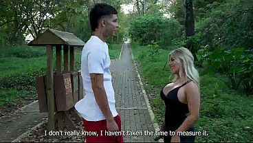 Blonde On Her Knees, Swallowing A Stranger’s Thick Cock Right In The Middle Of The Park, Not Caring Who Sees