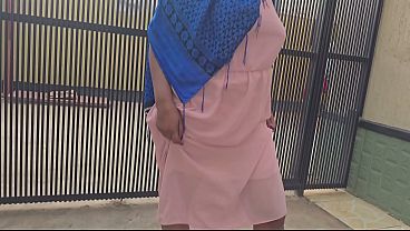 Arabian Mom Touches Herself Outside Her House By The Road, Soaking Wet And Not Caring Who Sees